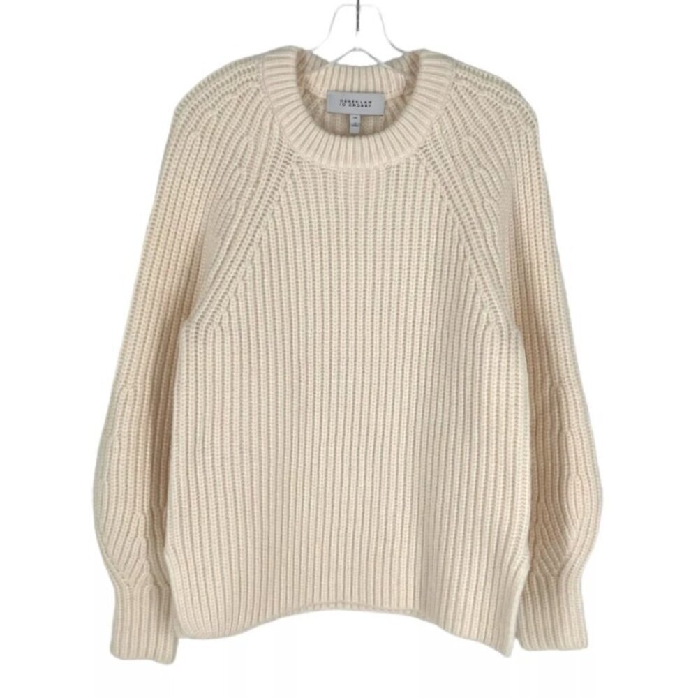 Derek Lam 10 Crosby Sweater Womens LG Luisetta Ivory Merino Wool Blend Knit NWOT